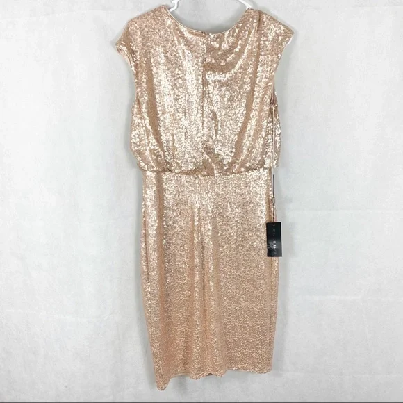 Tadashi Shoji Surplice Sequin Dress - Picture 9 of 15